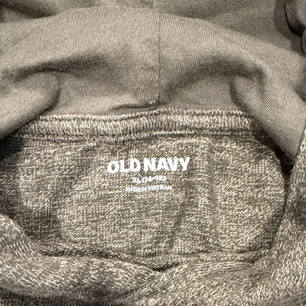 Old Navy Boys Olive and Beige Hooded Top